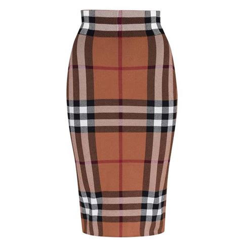 burberry london women's plaid black white pencil skirt|Burberry signatures for men.